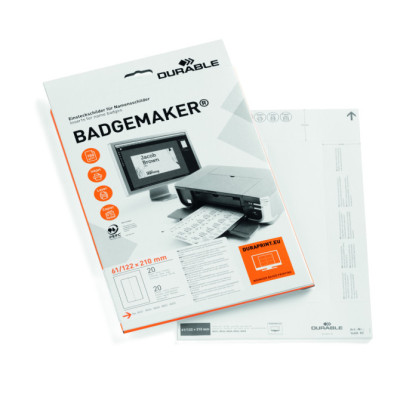 Etiquetas BADGEMAKER 61x210 mm Blancas