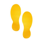 Adhesivo Forma dos HUELLAS Marcaje Suelo 90x240mm Amarillas