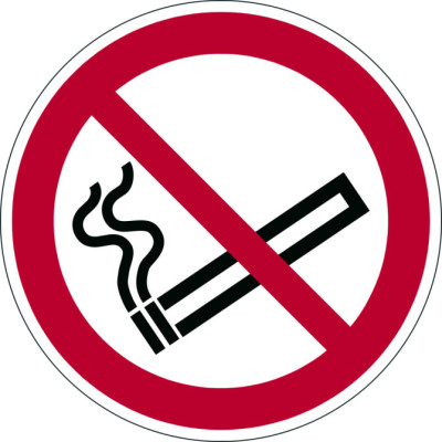Adhesivo Prohibición PROHIBIDO FUMAR Diámetro 430mm Rojo