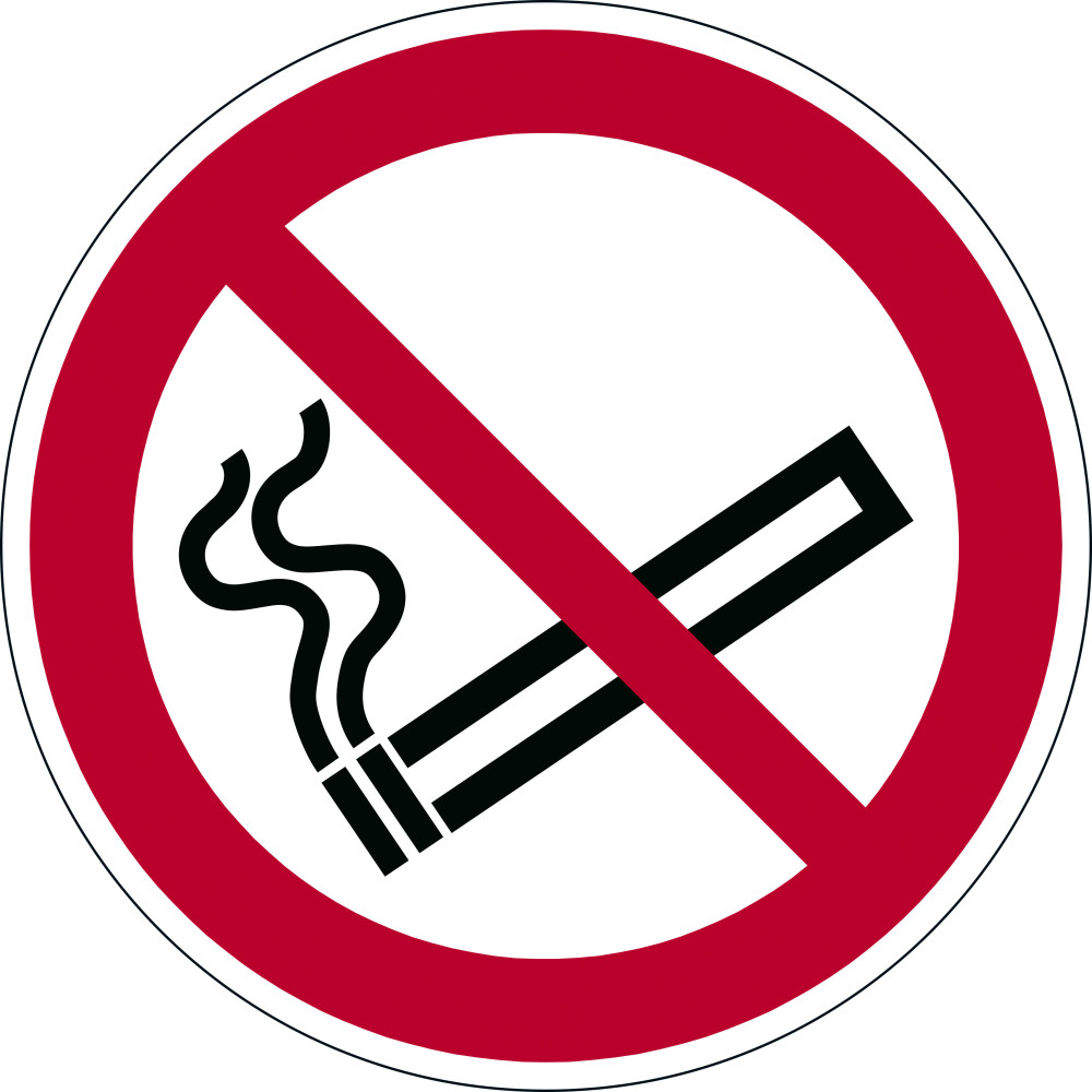 Adhesivo Prohibición PROHIBIDO FUMAR Diámetro 430mm Rojo