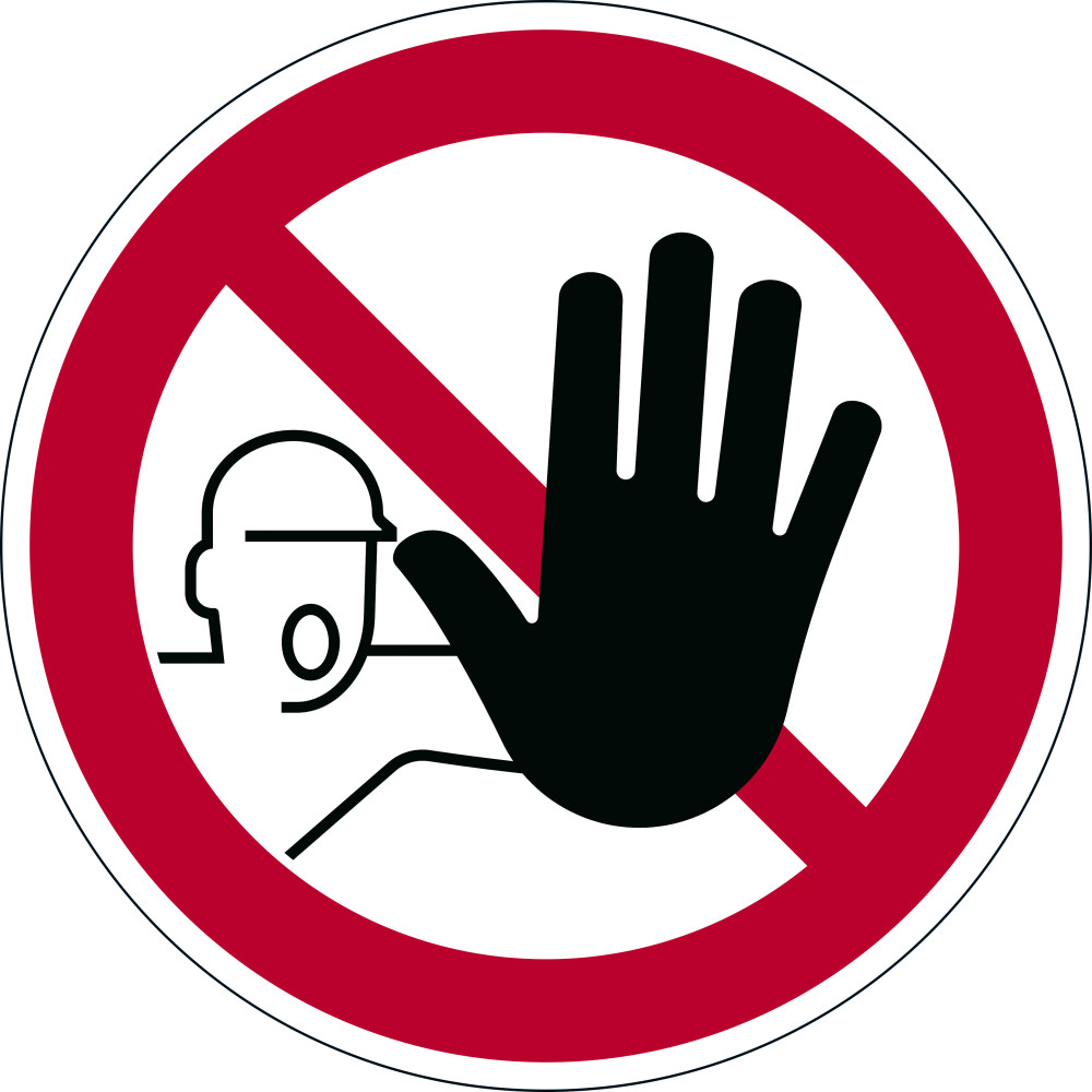 Adhesivo Prohibición ENTRADA PROHIBIDA Diámetro 430mm Rojo