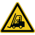 Adhesivo seguridad PRECAUCIÓN CARRETILLA ELEVADORA 430x430mm Amarillo