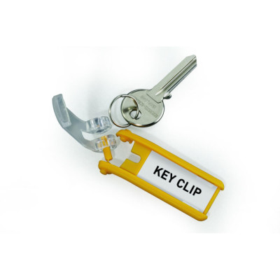 6 Uds Llavero KEY CLIP Amarillo.