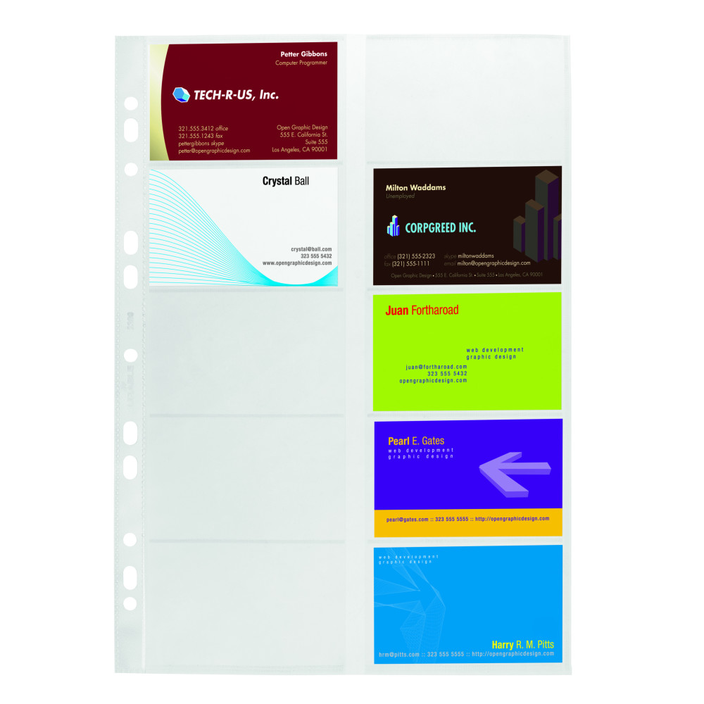 Fundas Tarjetas de Visita VISIFIX 200 A4 Transparente