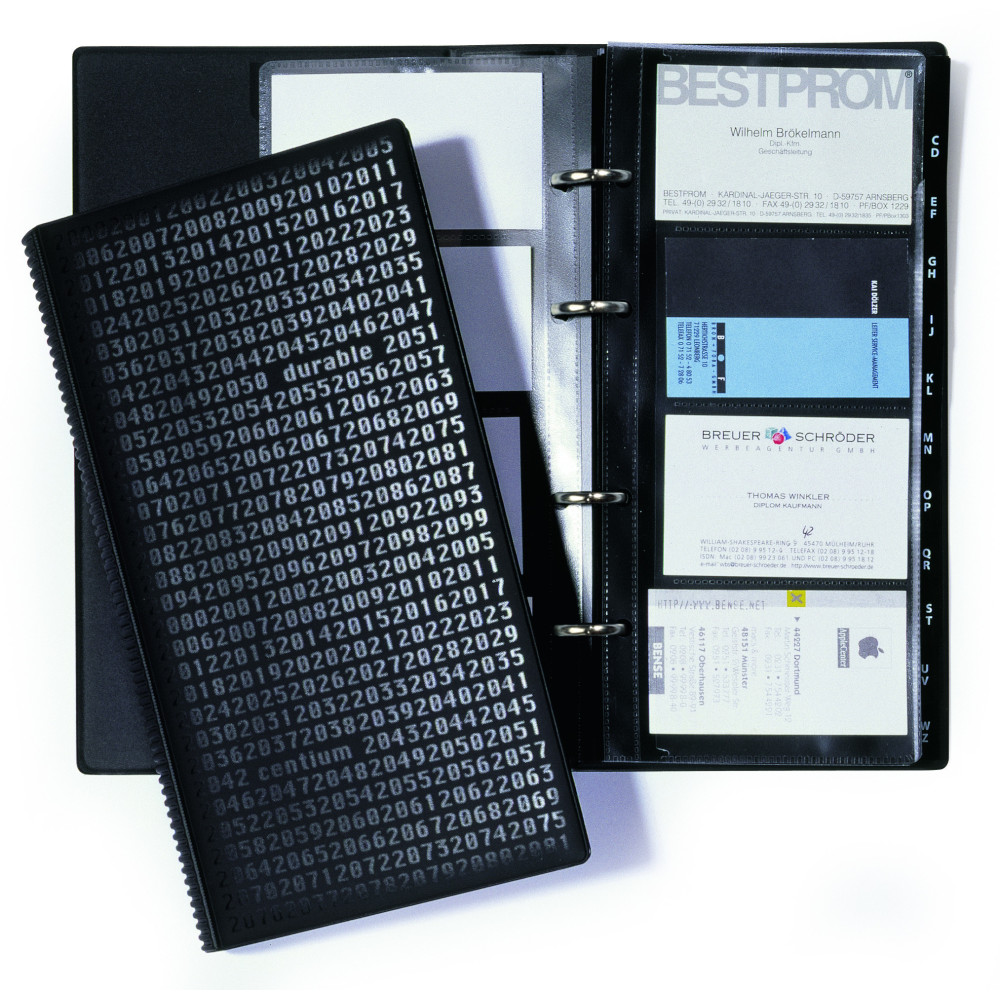 Tarjetero Anillas VISIFIX CENTIUM 200 Negro