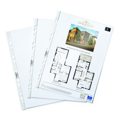 Fundas Multitaladro BUSINESS A4 Crystal Clear Transparente
