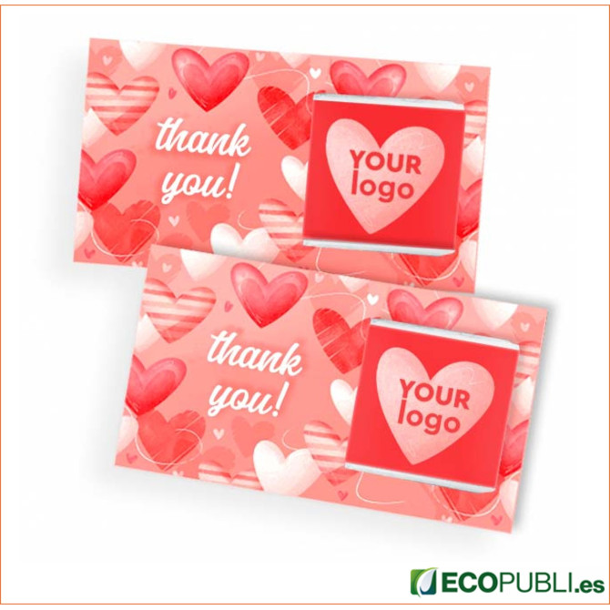 Tarjeta Regalo con Chocolatina 5gr. Ecopubli.