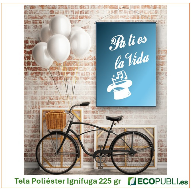 Kakemono Tela Poliéster Ignífuga 225 gr