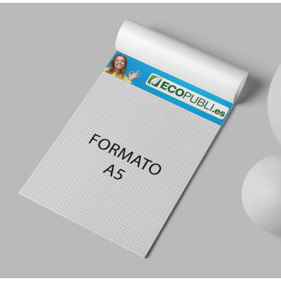Bloc Encolado A5 Impreso a Una Cara