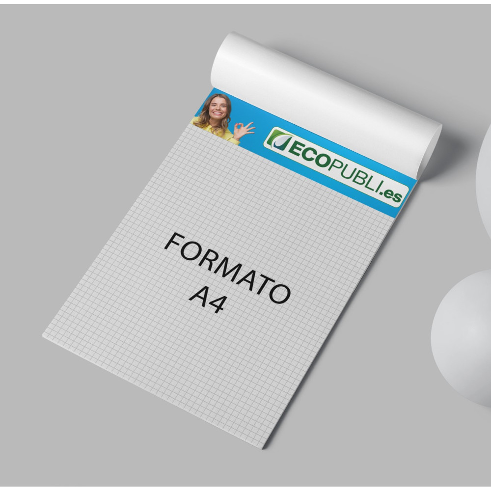 Bloc Encolado A4 Impreso a Una Cara