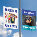 Banderolas Farolas Lona de 800 gr. Garantía Ecopubli.