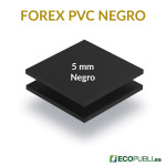 Panel Forex PVC Grosor 5 mm Negro. Garantía Ecopubli.